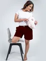 Plain Burgundy Womens Boxer