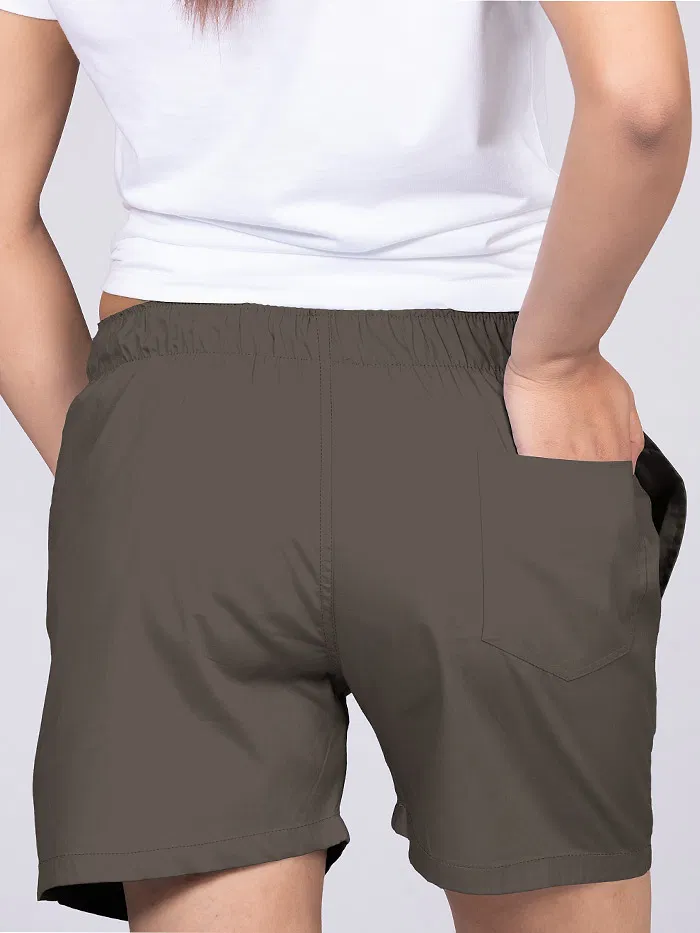 Plain Grizzle Gray Women Boxer