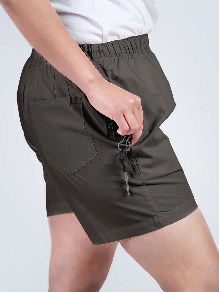 Plain Grizzle Gray Women Boxer