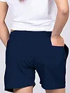 Plain Navy Blue Women Boxer