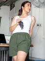 Plain Sage Green Women Boxer