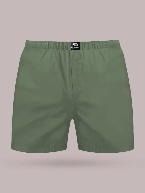 Plain Sage Green Women Boxer