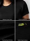Black Womens Plain T-shirt