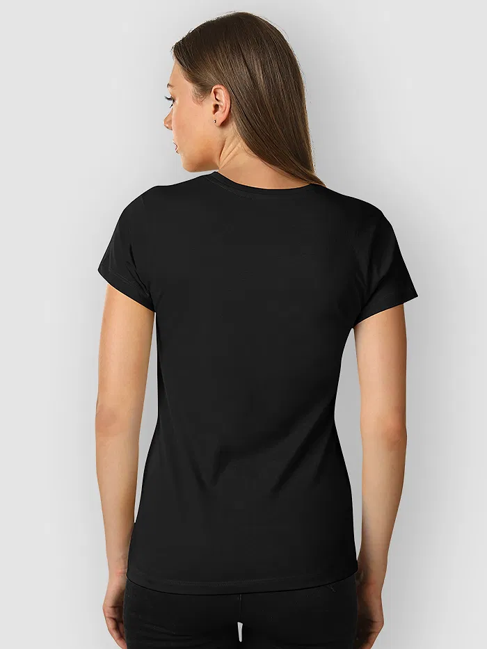 Black Womens Plain T-shirt
