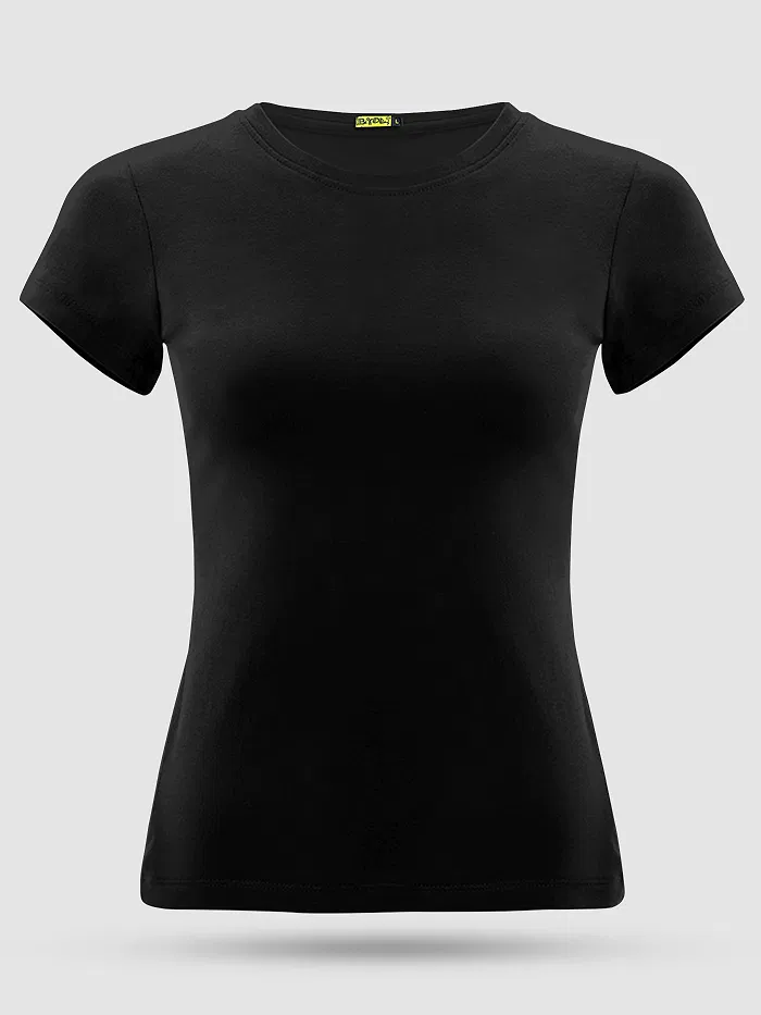 Black Womens Plain T-shirt