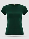 Bottle Green Womens Plain T-shirt