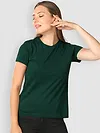 Bottle Green Womens Plain T-shirt