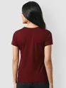Burgundy Womens Plain T-Shirt