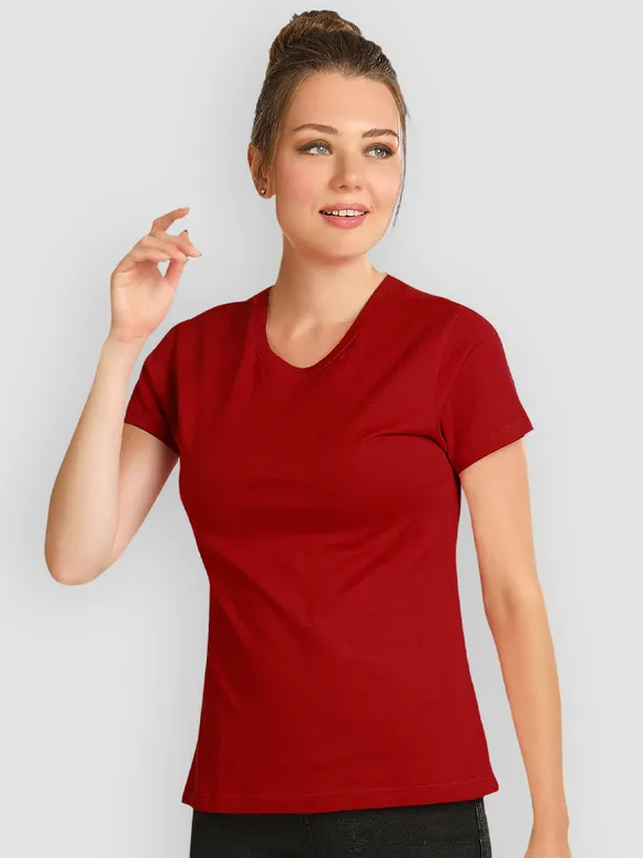 solid tees for women, 