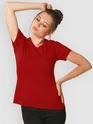 Fiery Red Womens Plain T-shirt