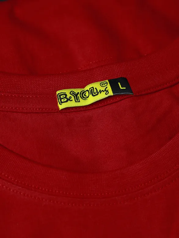 Fiery Red Womens Plain T-shirt