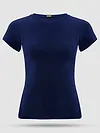 Navy Blue Womens Plain T-shirt