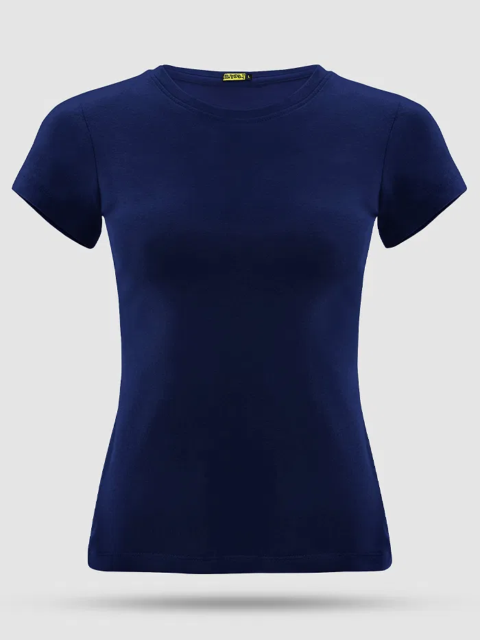 Navy Blue Womens Plain T-shirt