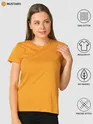 Pack Of 3 Womens Plain T-shirts Black Mustard And White