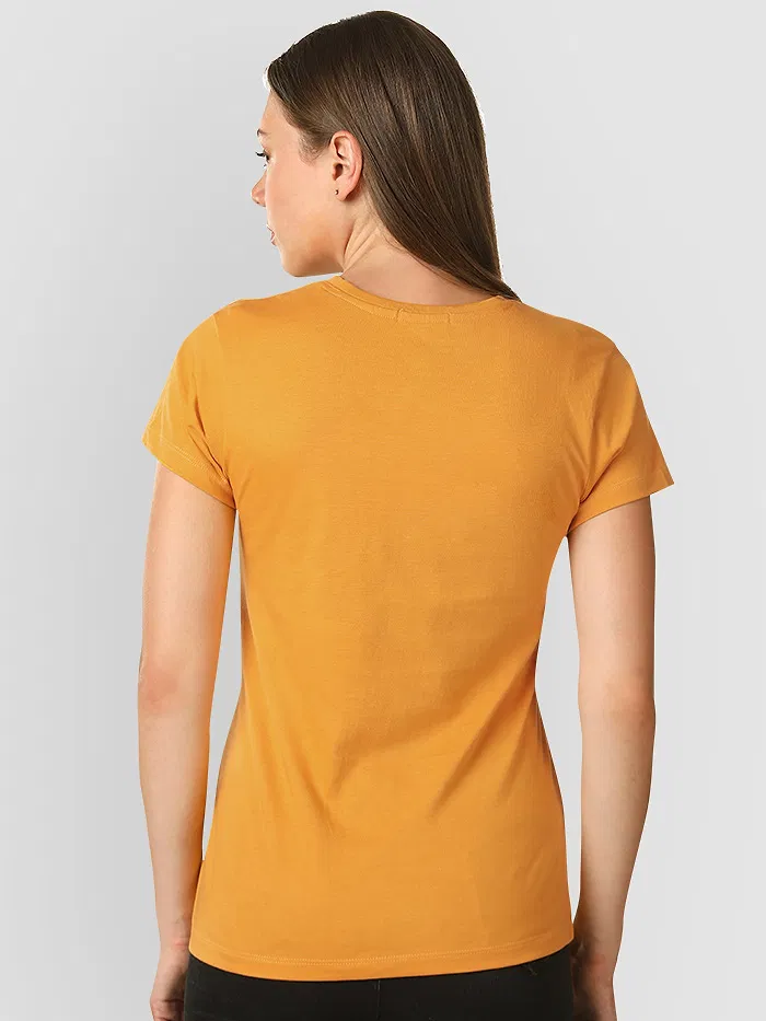 Pack Of 3 Womens Plain T-shirts Black Mustard And White