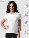Pack Of 3 Womens Plain T-shirts Navy Blue Black And White