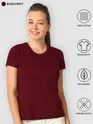 Pack Of 3 Womens Plain T-shirts Red Black And Burgundy