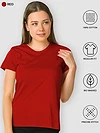 Pack Of 3 Womens Plain T-shirts Red Black And Burgundy