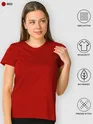 Pack Of 3 Womens Plain T-shirts Red Black And Burgundy