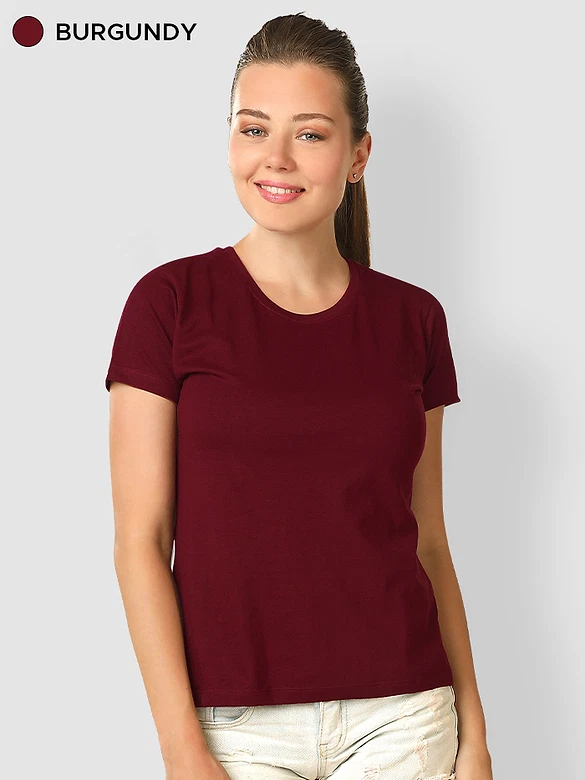 Pick Any 3- Womens Plain T-shirt Combo