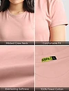 Rose Pink Womens Plain T-shirt