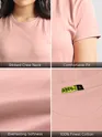 Rose Pink Womens Plain T-shirt