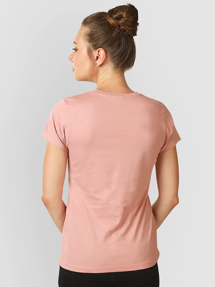 Rose Pink Womens Plain T-shirt