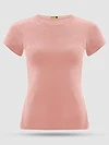 Rose Pink Womens Plain T-shirt