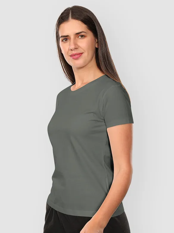 Space Grey Womens Plain T-Shirt