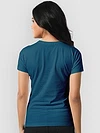 Teal Blue Womens Plain T-shirt