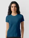 Teal Blue Womens Plain T-shirt