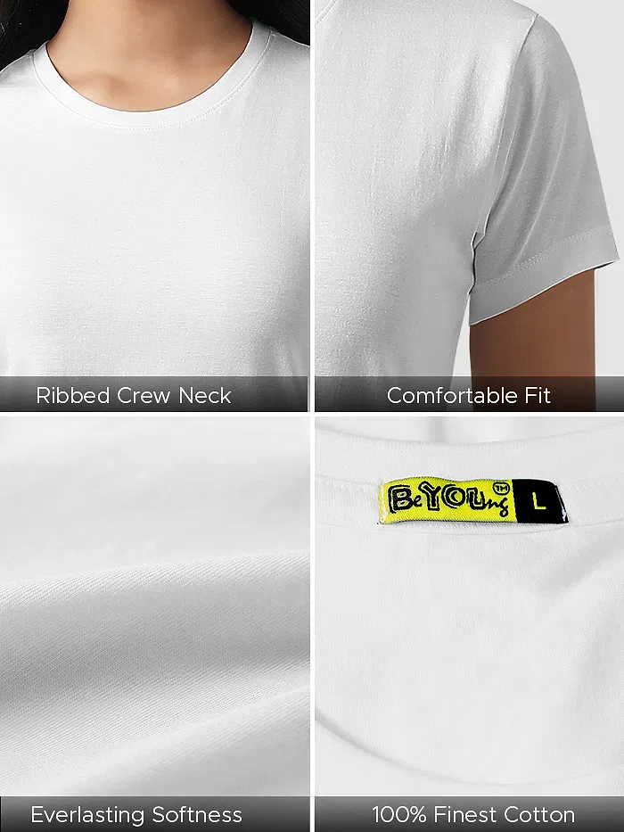 White Womens Plain T-Shirt