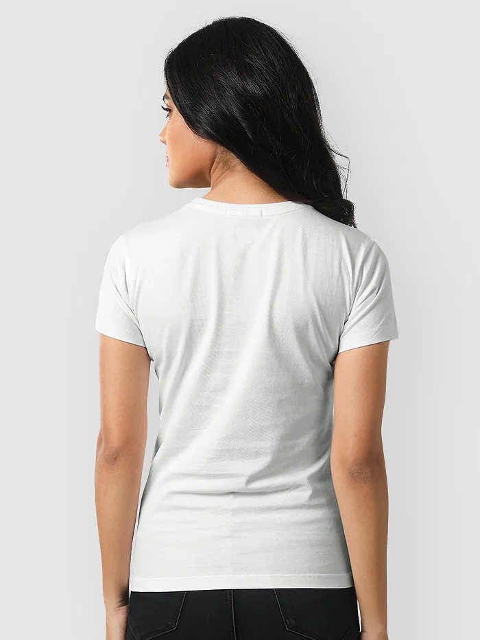 White Womens Plain T-Shirt