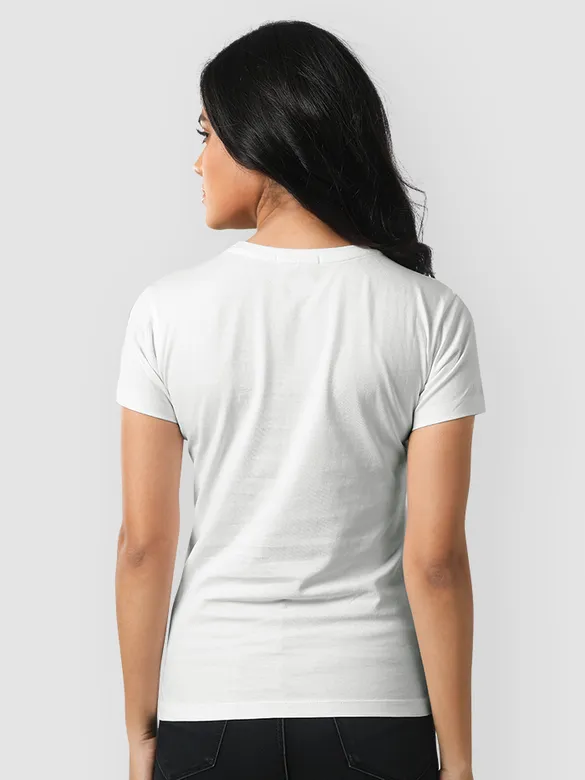 White Womens Plain T-Shirt