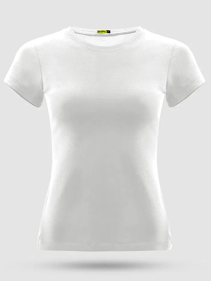 White Womens Plain T-Shirt