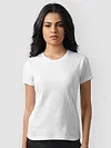 White Womens Plain T-Shirt