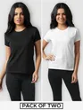 Womens Plain T-shirts Combo Black &amp; White