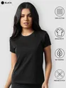 Womens Plain T-shirts Combo Black And White