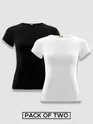Womens Plain T-shirts Combo Black And White