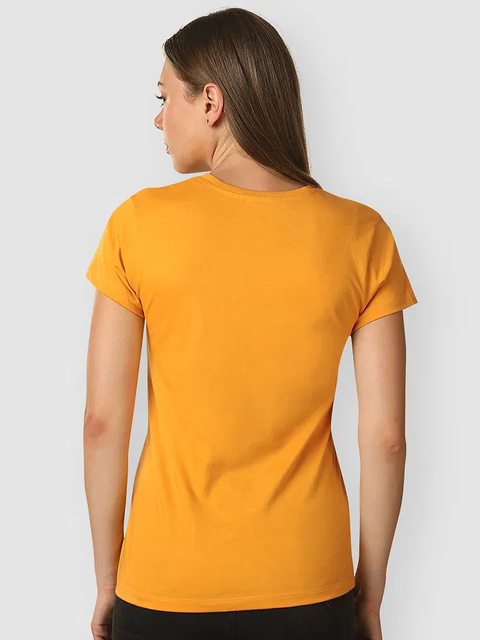 Womens Plain T-shirts Combo Mustard And Black