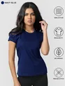 Womens Plain T-shirts Combo Navy Blue And Yellow