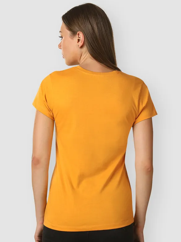 Womens Plain T-shirts Combo Navy Blue And Yellow