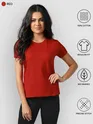 Womens Plain T-shirts Combo Red And Black