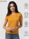 Womens Plain T-shirts Combo Red And Mustard