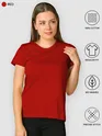 Womens Plain T-shirts Combo Red And Mustard