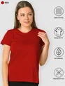 Womens Plain T-shirts Combo Red And Navy Blue