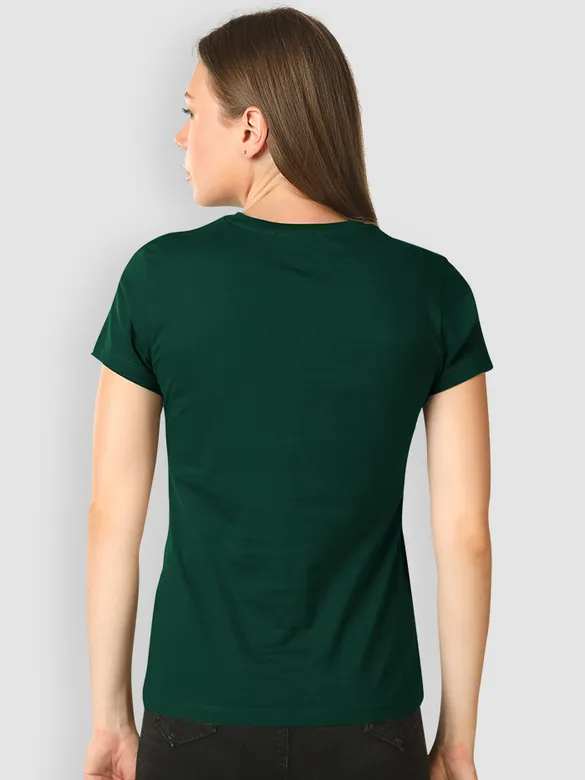Womens Plain T-shirts Combo Vintage Orange And Bottle Green