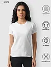 Womens Plain T-shirts Combo White And Burgundy