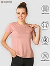 Womens Plain T-shirts Combo White And Rose Pink