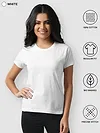 Womens Plain T-shirts Combo White And Rose Pink